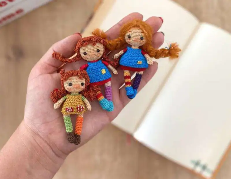Complimentary Intermediate crochet pattern: Miniature Pippi Doll Amigurumi Pattern - Simple to follow guide