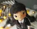 Wednesday Addams Doll Amigurumi Pattern step 4 - final assembly and finishing
