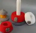Lighthouse Stacking Toy Crochet Pattern step 2 - assembly progress