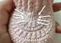Bunny Booties Baby Crochet Pattern step 3 - details and accessories