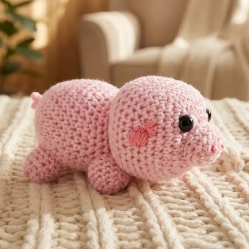 Complimentary Beginner Friendly crochet pattern: Pig Minecraft Character Amigurumi Pattern - Simple to follow guide