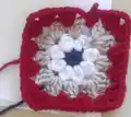 Granny Square Purse Pattern step 2 - assembly progress