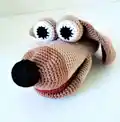 Dog Hand Puppet Crochet Pattern step 1 - construction progress
