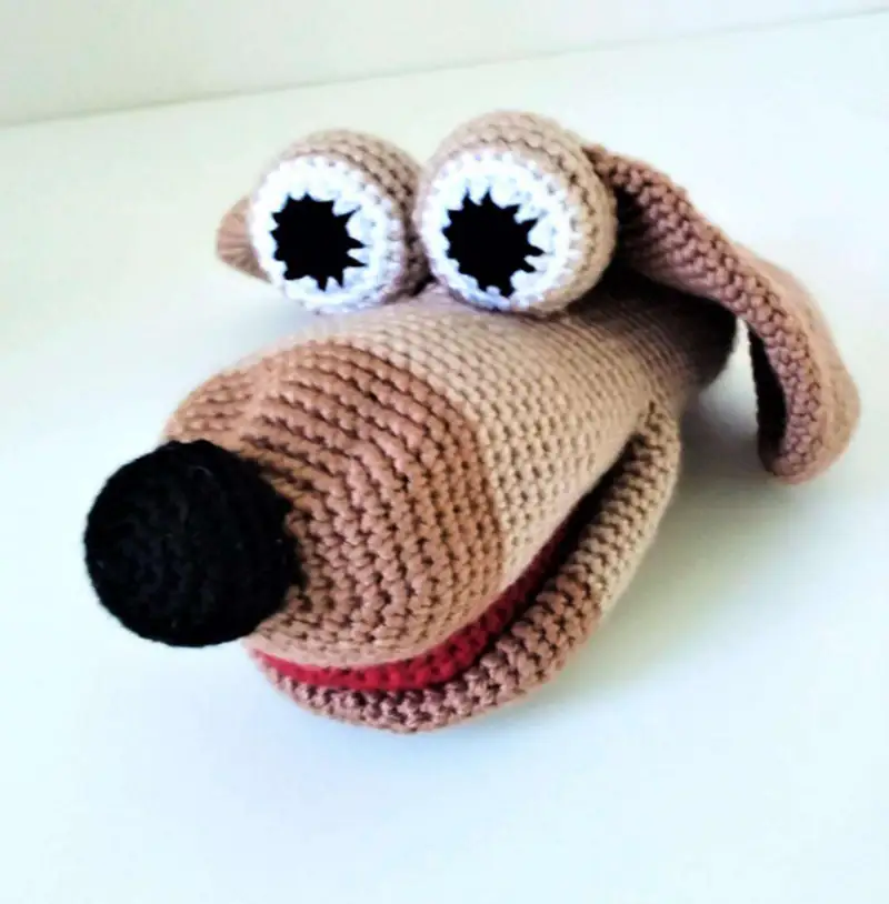 Complimentary Intermediate crochet pattern: Dog Hand Puppet Crochet Pattern - Simple to follow guide
