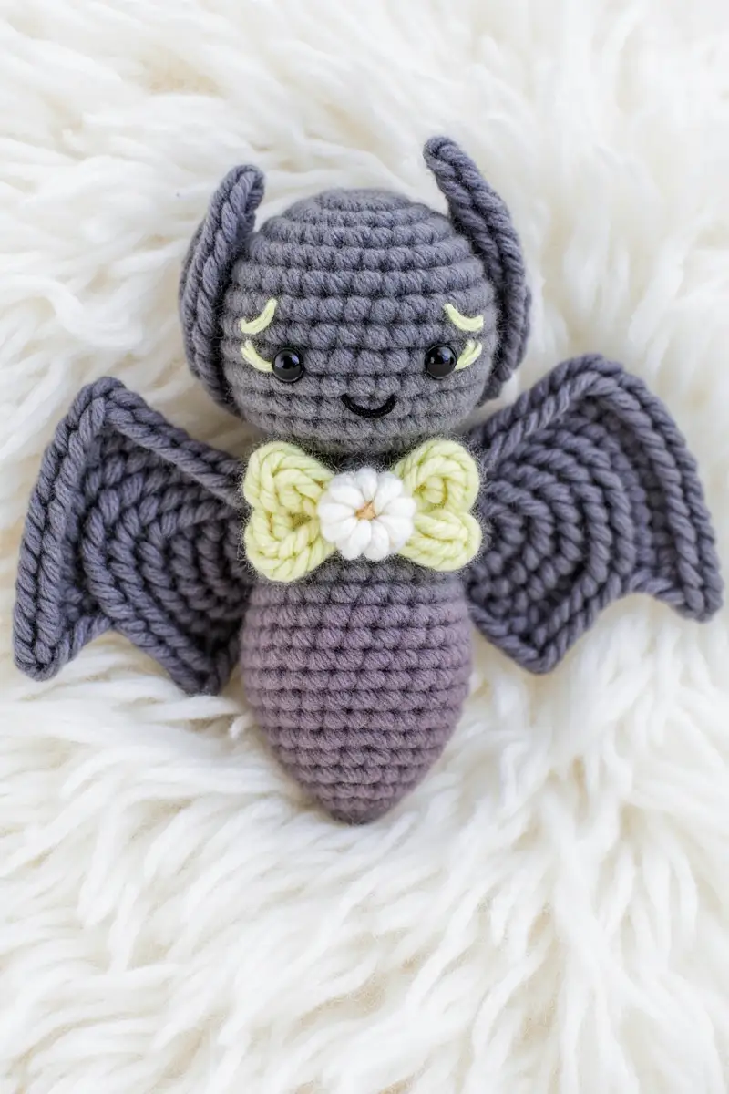 Complimentary Intermediate crochet pattern: Baby Bat Amigurumi Pattern - Simple to follow guide
