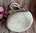 Dew Drop Tote Handbag Crochet Pattern step 2 - assembly progress