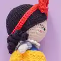 Snow White Amigurumi Pattern step 2 - assembly progress