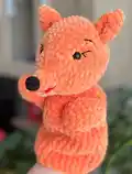 Fox Hand Puppet Amigurumi Pattern step 3 - details and accessories
