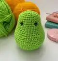 Pearodactyl Fruit Dinosaur Amigurumi Pattern step 2 - assembly progress
