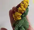 Baby Sunflower Amigurumi Pattern step 3 - details and accessories