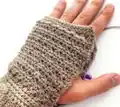 Cosmopolitan Gloves Crochet Pattern step 2 - assembly progress