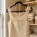 Aestas Summer Crochet Top Pattern step 1 - construction progress
