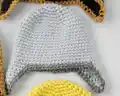 Crochet Hatimals Wolf Hat Pattern step 2 - assembly progress
