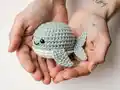 Ragdoll Pocket Whale Amigurumi Pattern step 1 - construction progress