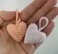 Mini Heart Keychain Amigurumi Pattern step 3 - details and accessories