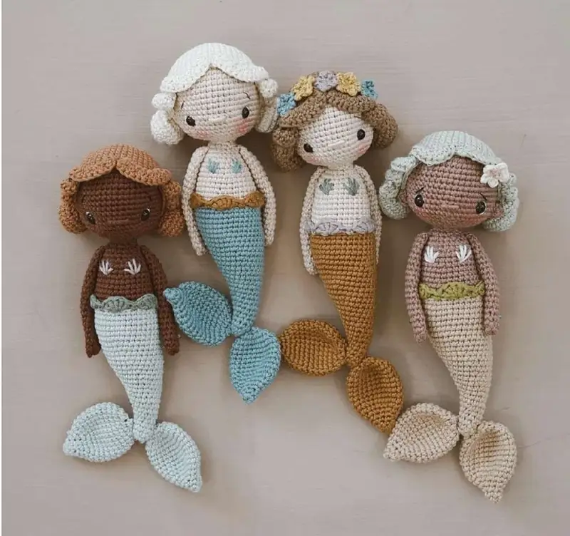 Complimentary Intermediate crochet pattern: Lulu the Mermaid Amigurumi Pattern - Simple to follow guide