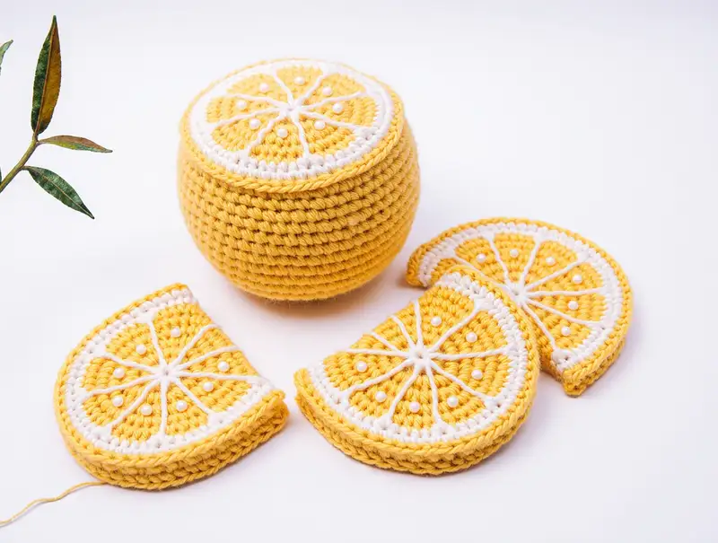 Complimentary Beginner Friendly crochet pattern: Half Lemon and Lemon Slices Crochet Pattern - Simple to follow guide