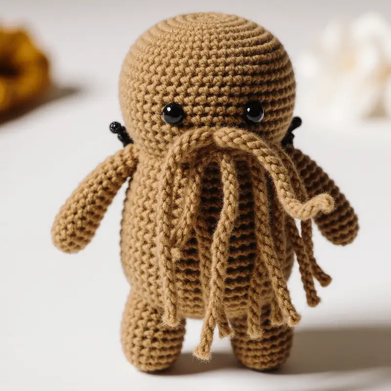 Complimentary Intermediate crochet pattern: Baby Cthulhu Amigurumi Pattern - Simple to follow guide