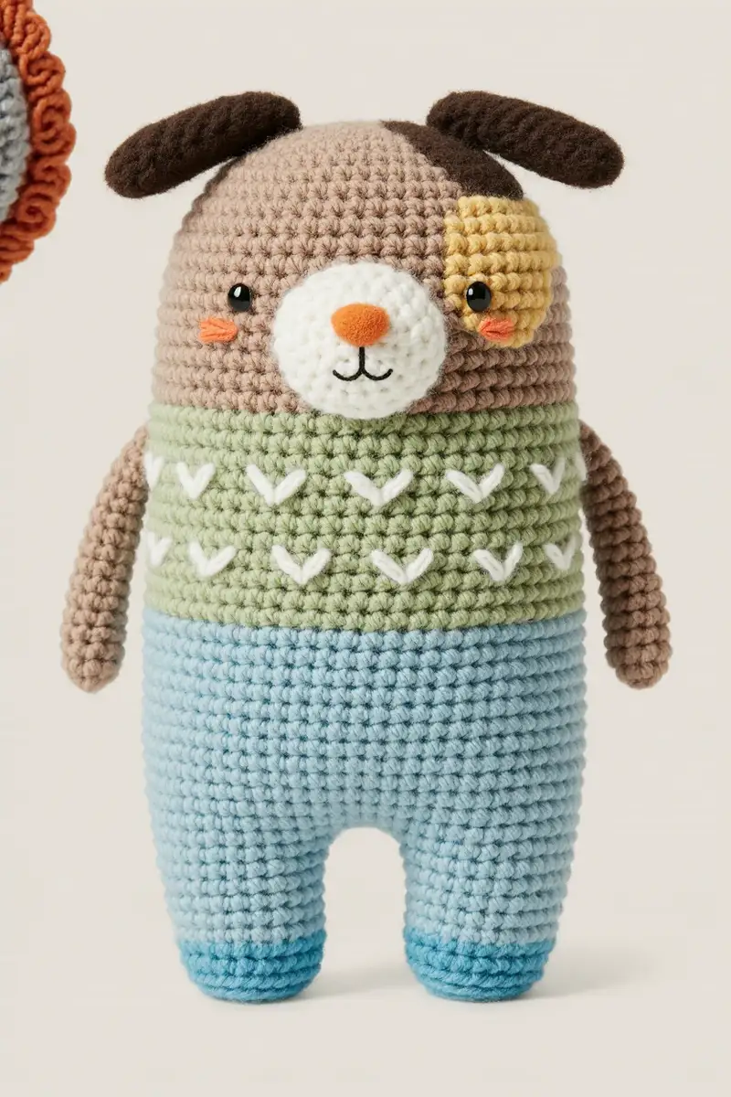 Complimentary Intermediate crochet pattern: Mini Dog Amigurumi Pattern - Simple to follow guide