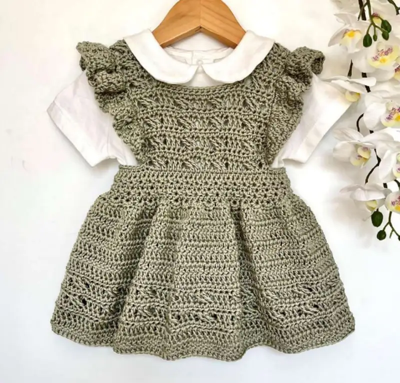 Complimentary Intermediate crochet pattern: Baby Girls Dress Crochet Pattern - Simple to follow guide