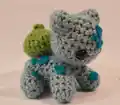 Bulbasaur Amigurumi Pattern step 2 - assembly progress