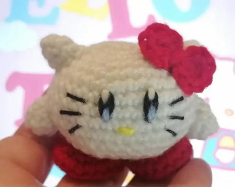 Complimentary Beginner Friendly crochet pattern: Kirby Hello Kitty Amigurumi Pattern - Simple to follow guide