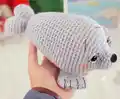 Mini Seal Amigurumi Pattern step 1 - construction progress