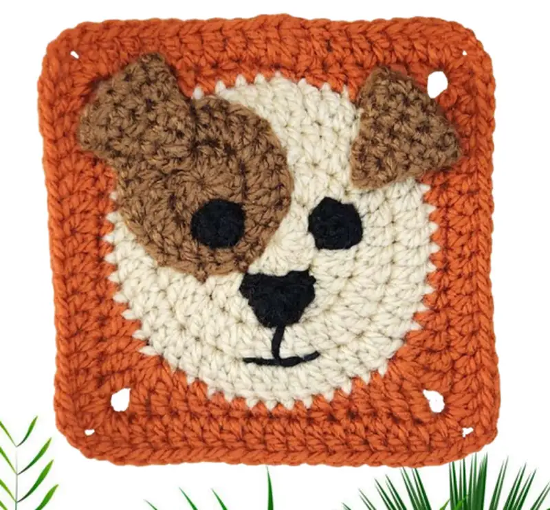Complimentary Beginner Friendly crochet pattern: Dog Granny Square Crochet Pattern - Simple to follow guide