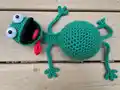 Crochet Frog Door-Stopper Pattern step 1 - construction progress