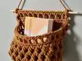 Boho Book Nook Hanging Basket Pattern step 1 - construction progress