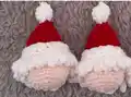Santa Keychain Amigurumi Pattern step 4 - final assembly and finishing