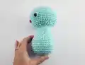 Blue the Butterfly Amigurumi Pattern step 2 - assembly progress