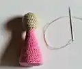 Wild Rose Fairy Amigurumi Pattern step 3 - details and accessories
