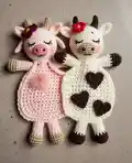 Cuddle Me Cow Amigurumi Pattern step 1 - construction progress