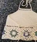 Hepatica Granny Top Crochet Pattern step 3 - details and accessories