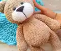 Adorable Teddy Bear Amigurumi Pattern step 1 - construction progress