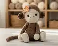 Lucy the Monkey Amigurumi Pattern step 1 - construction progress