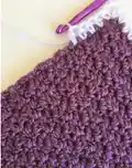 The Carissa Blanket Crochet Pattern step 2 - assembly progress