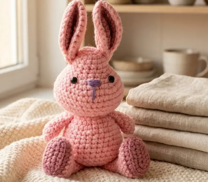 Complimentary Intermediate crochet pattern: Baby Rabbit Amigurumi Pattern - Simple to follow guide