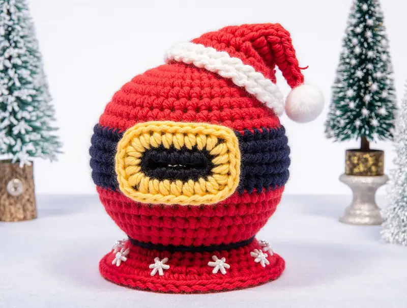 Complimentary Intermediate crochet pattern: Santa Belly Snow Globe Crochet Pattern - Simple to follow guide