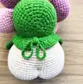 Cheeky Flower Amigurumi Pattern step 3 - details and accessories