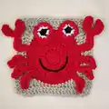 Crab Granny Square Crochet Pattern step 1 - construction progress