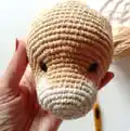 Alan the Lion Amigurumi Pattern step 3 - details and accessories