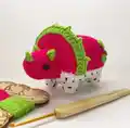 Dragonfruiteratops Dinosaur Amigurumi Pattern step 2 - assembly progress