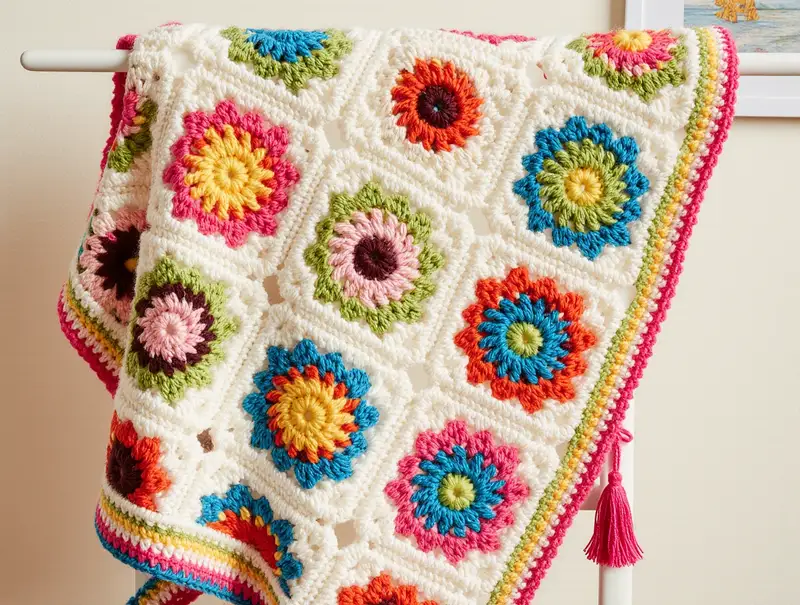 Complimentary Intermediate crochet pattern: Christmas in the Sand Blanket Pattern - Simple to follow guide