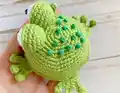 Little Frog Amigurumi Pattern step 2 - assembly progress