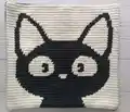 Black Cat Bag Crochet Pattern step 2 - assembly progress
