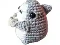 Sharkito the Polite Shark Amigurumi Pattern step 2 - assembly progress