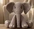 Bubba the Elephant Amigurumi Pattern step 1 - construction progress