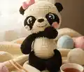 Yumi Baby Panda Amigurumi Pattern step 1 - construction progress
